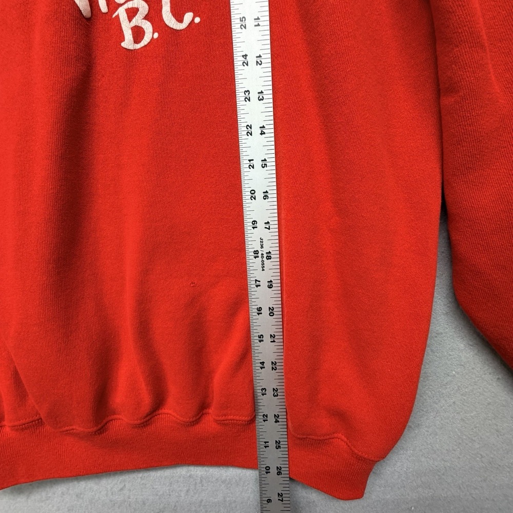 Vintage Hanes Victoria BC Orca Whale Sweatshirt USA Made Red Crewneck XL - Picture 6 of 8